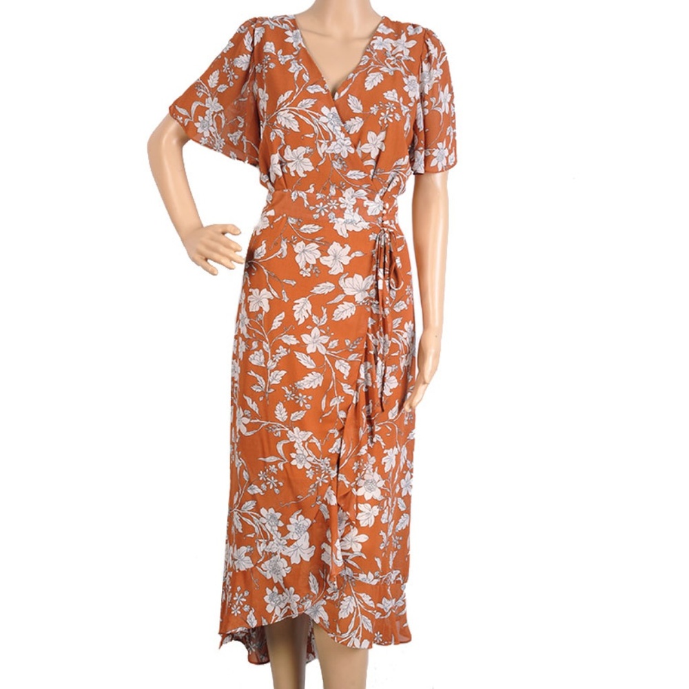 Blu Pepper Floral Midi Dress
